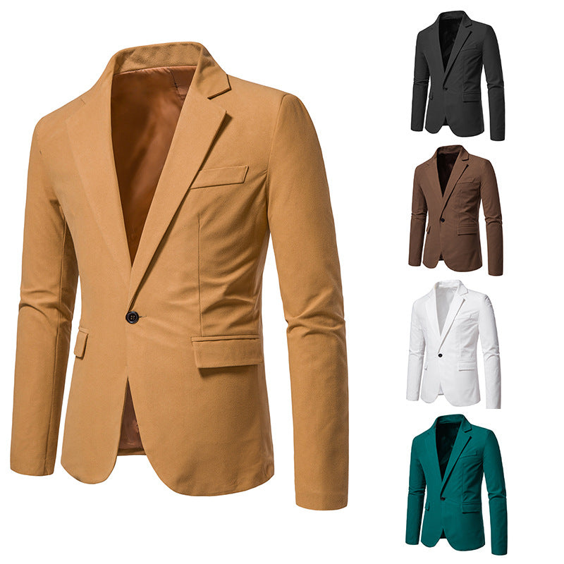 Men's Elegant Blazer with Modern Cut and Pockets Lisslune