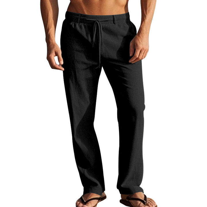 Men's Comfortable Beach Pants with Elastic Waistband and Convenient Side Pockets Lisslune