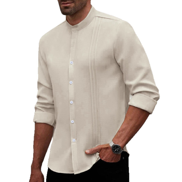Men's Elegant and Modern Stand-Up Collar Shirt Lisslune