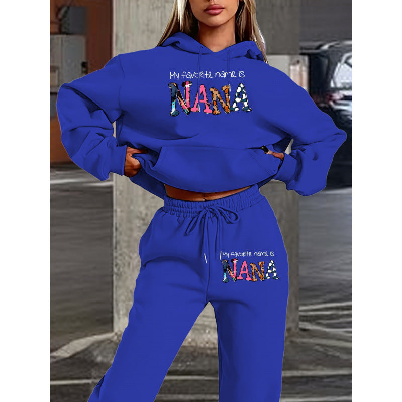 Women's tracksuit with creative lettering and comfortable fit Lisslune