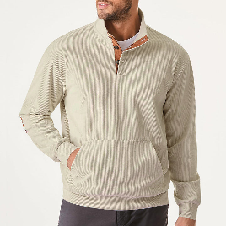 Men's high-performance sweatshirt with stand-up collar and practical kangaroo pocket Lisslune