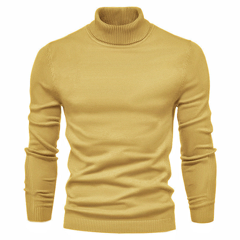 Men's chunky turtleneck sweater made of warming material with a textured surface Lisslune