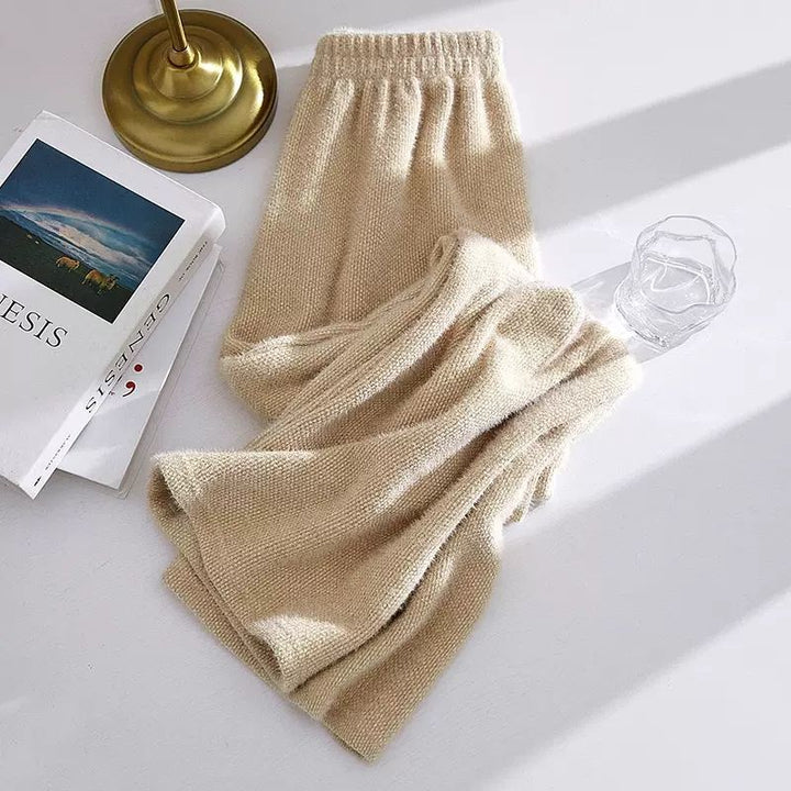 Ladies Soft Fleece Pants with Elastic Waistband Lisslune