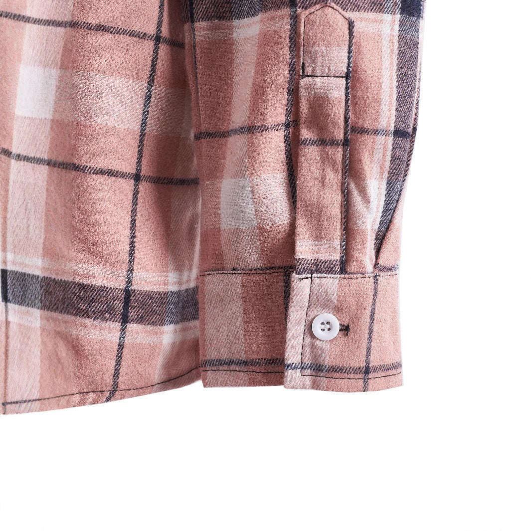 Men's overshirt with hood in modern check design Lisslune