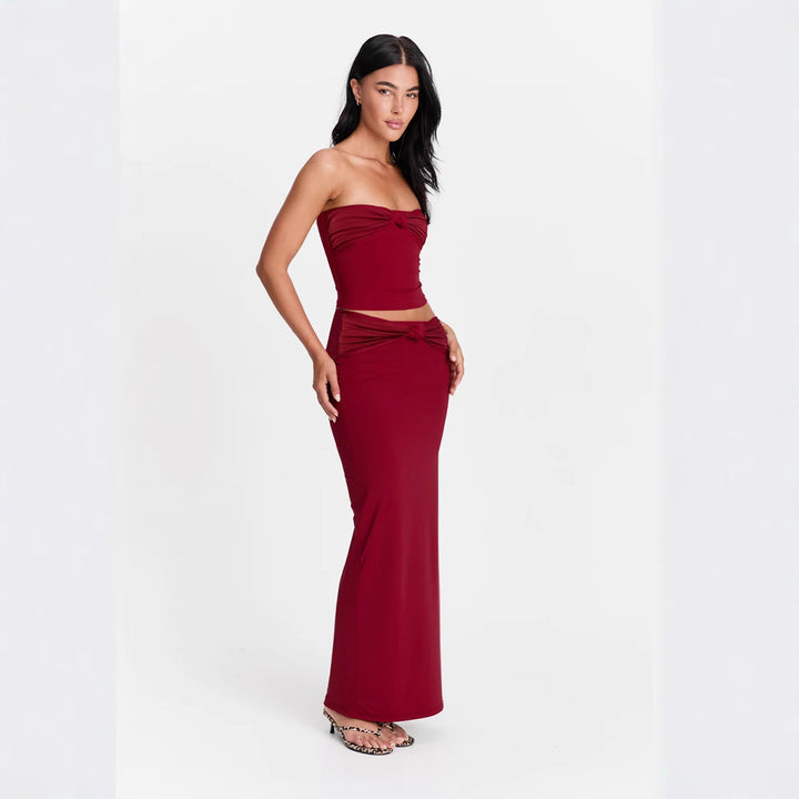 Damen Wickeloberteil mit Knotendetails und figurbetontem Design Lisslune