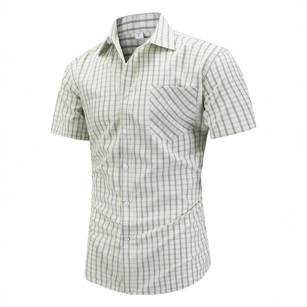 Men's lightweight, checked short sleeve shirt Lisslune