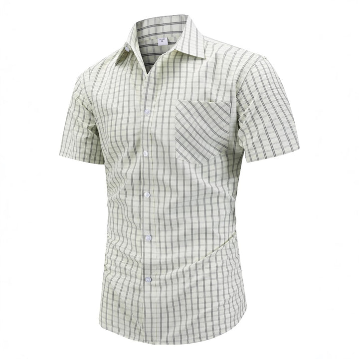 Men's lightweight, checked short sleeve shirt Lisslune