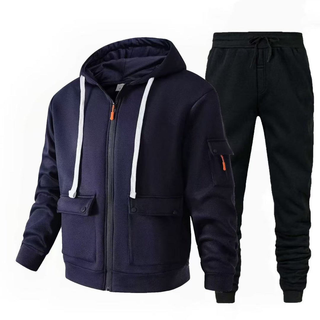 Men's sporty jacket with practical pockets and jogging pants Lisslune