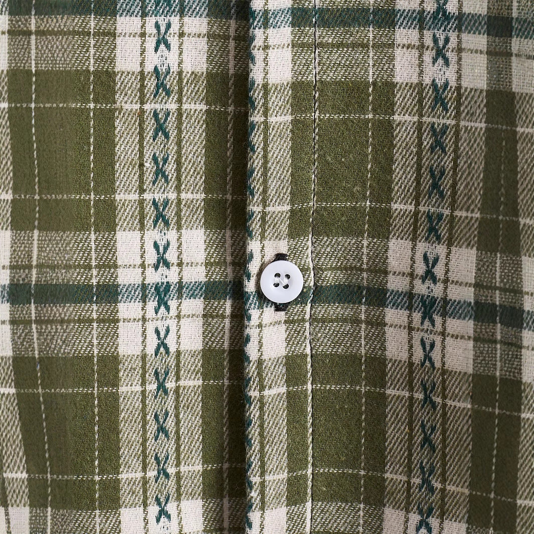 Men's flannel shirts with integrated hood Lisslune