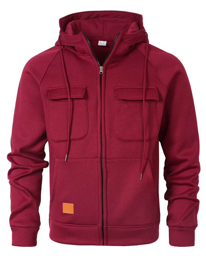 Men's hooded jacket with practical pockets and fashionable design Lisslune