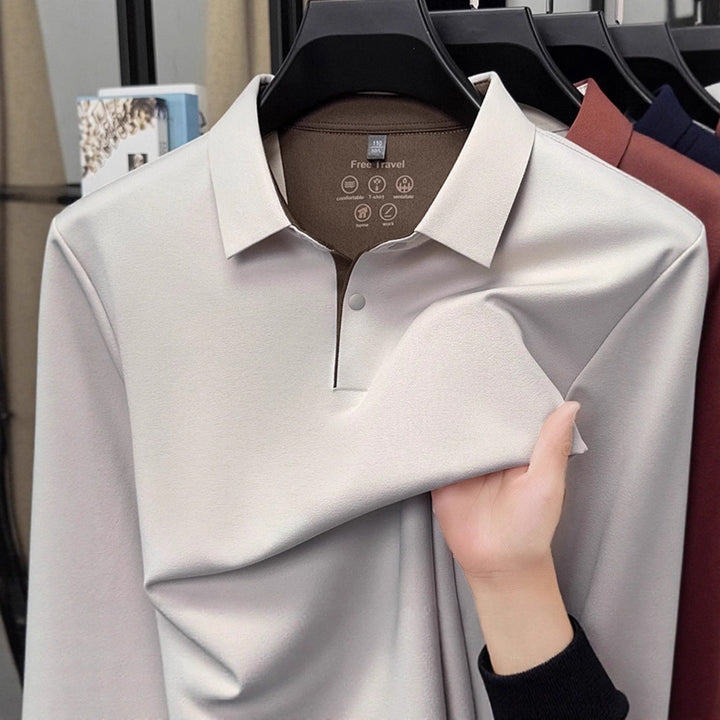 Men's breathable sports polo shirt with innovative easy-care Lisslune