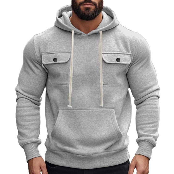 Men's hoodie with practical chest pockets Lisslune