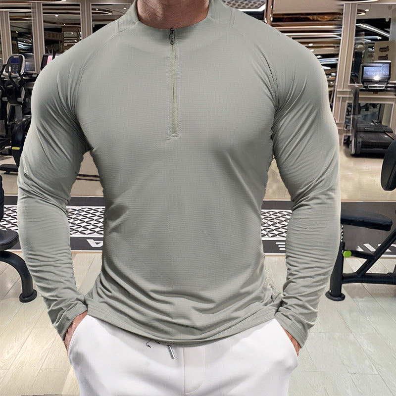 Men's functional shirt with half zip and breathable material Lisslune