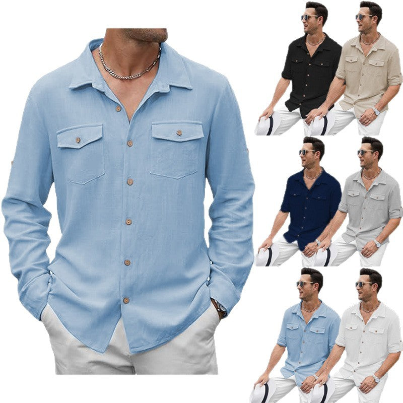 Men's classic casual shirt with two chest pockets Lisslune