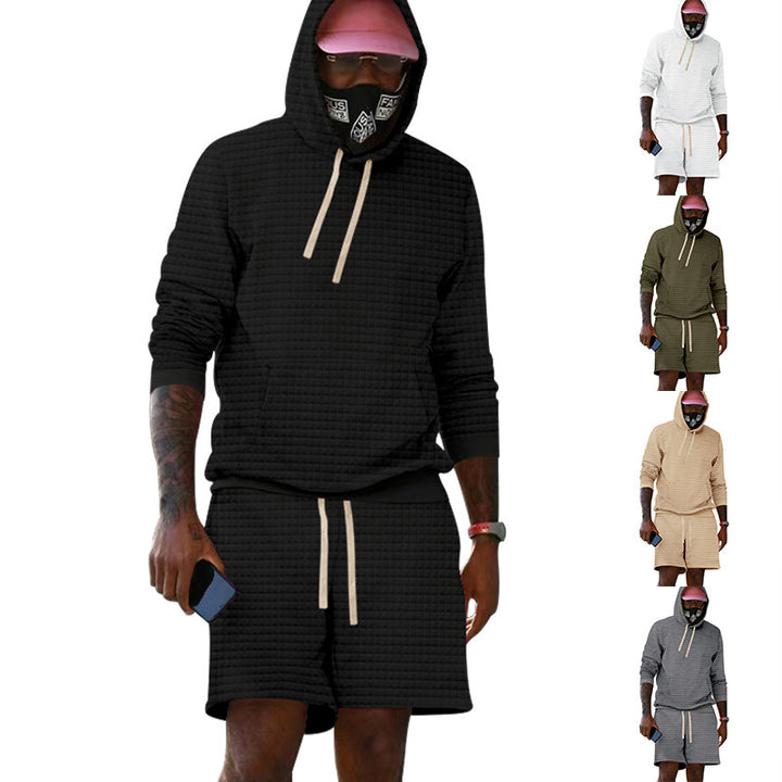 Men's sporty hoodie set with breathable features and practical side pockets Lisslune