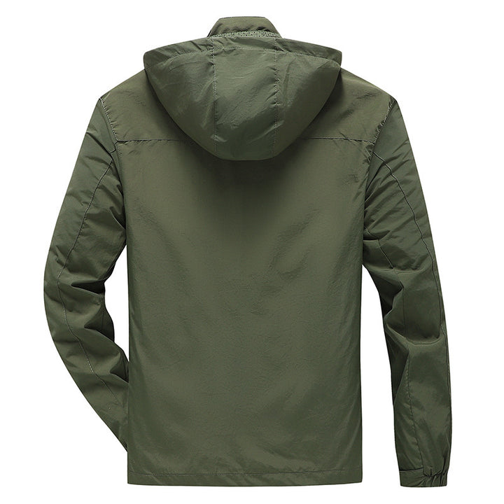 Men's Functional Leisure Jacket with Adjustable Hood and Practical Pockets Lisslune