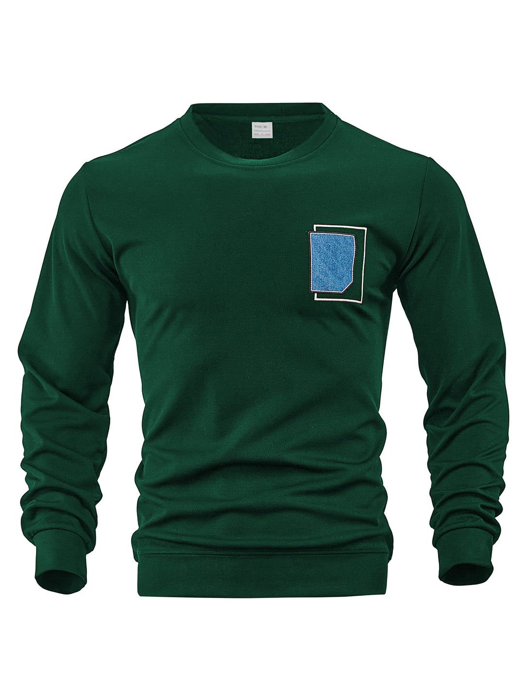 Men's casual crew neck sweater with trendy pocket Lisslune