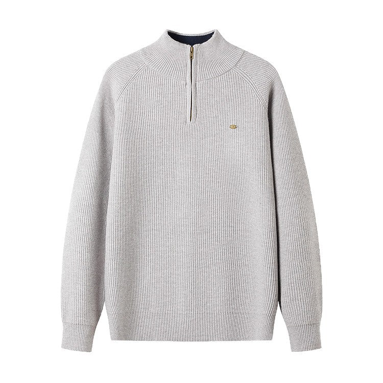 Men's knit sweater with half zipper Lisslune