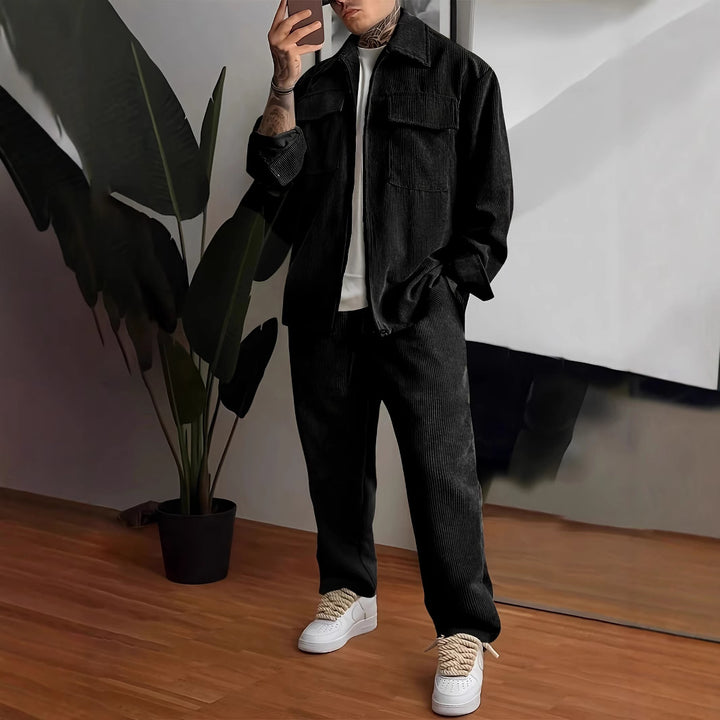 Men's Cord Jacket and Pants Set Lisslune