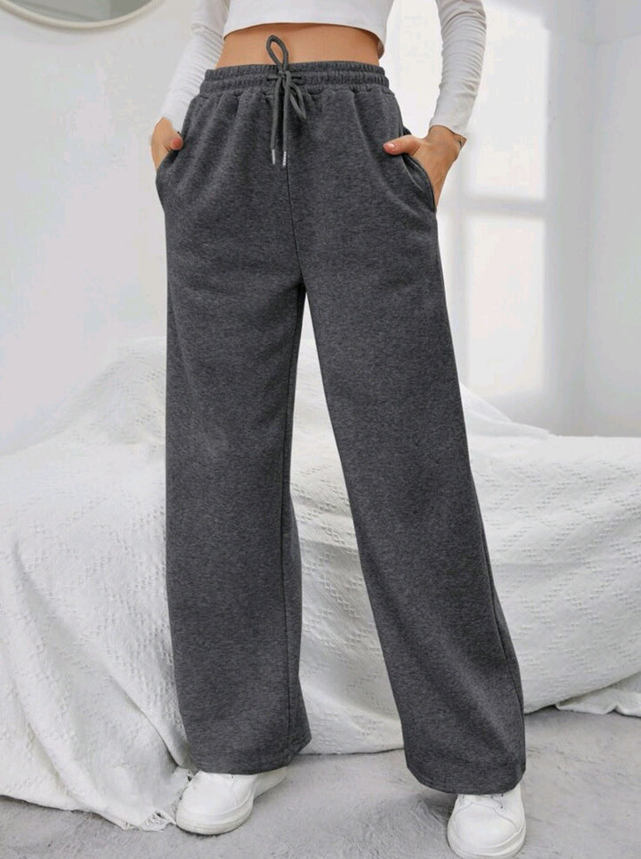 Women's wide leisure pants with elastic waistband Lisslune