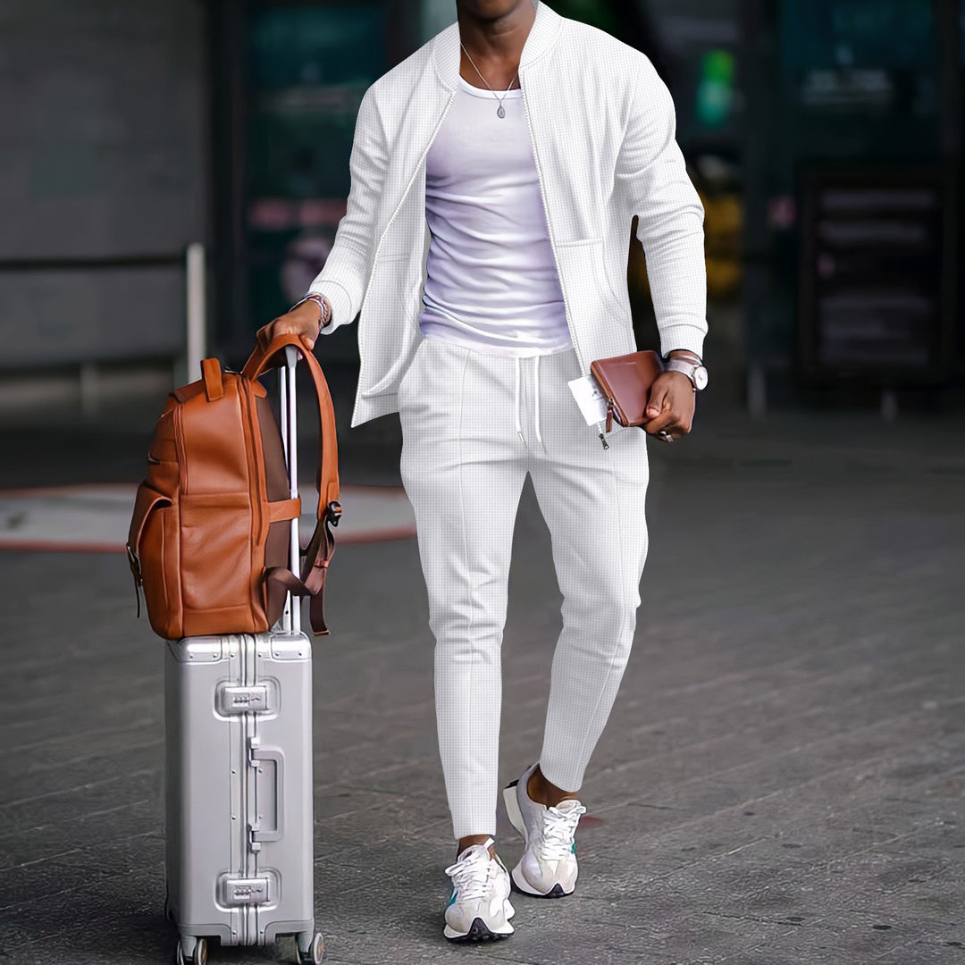 Men's sporty tracksuit with modern cut and breathable material Lisslune