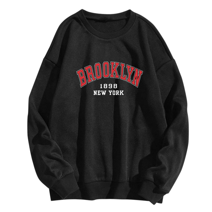Women's casual oversized sweater with Brooklyn print Lisslune