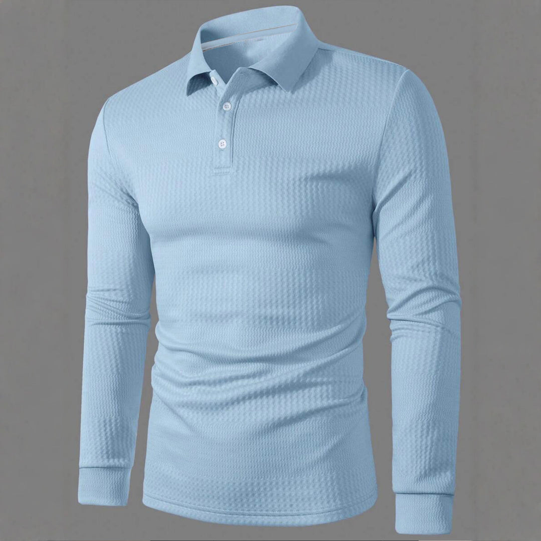 Men's Long Sleeve Polo Shirt Lisslune