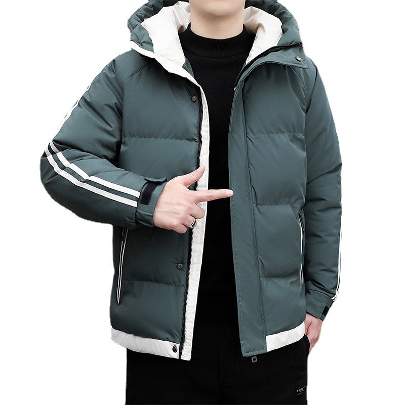Men's Sporty Down Jacket with High Collar Lisslune
