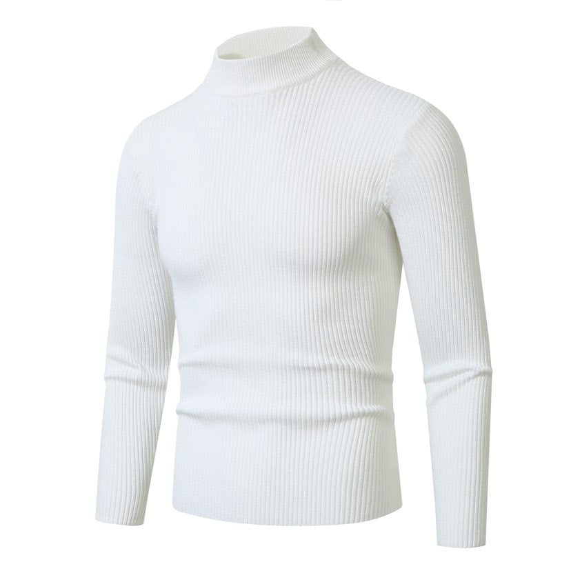 Men's turtleneck sweater made of high-quality ribbed structure Lisslune