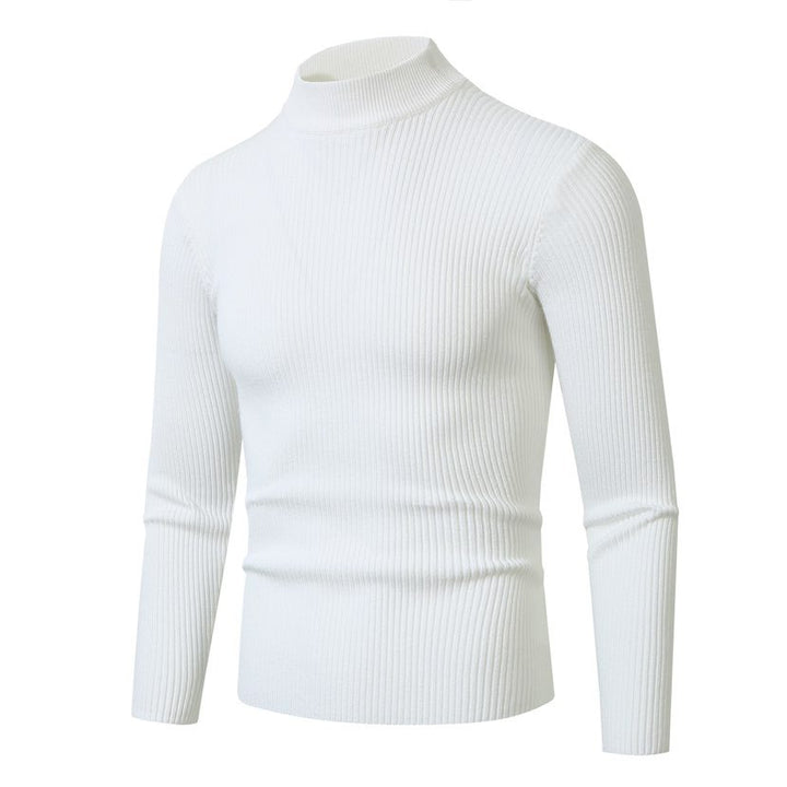 Men's turtleneck sweater made of high-quality ribbed structure Lisslune