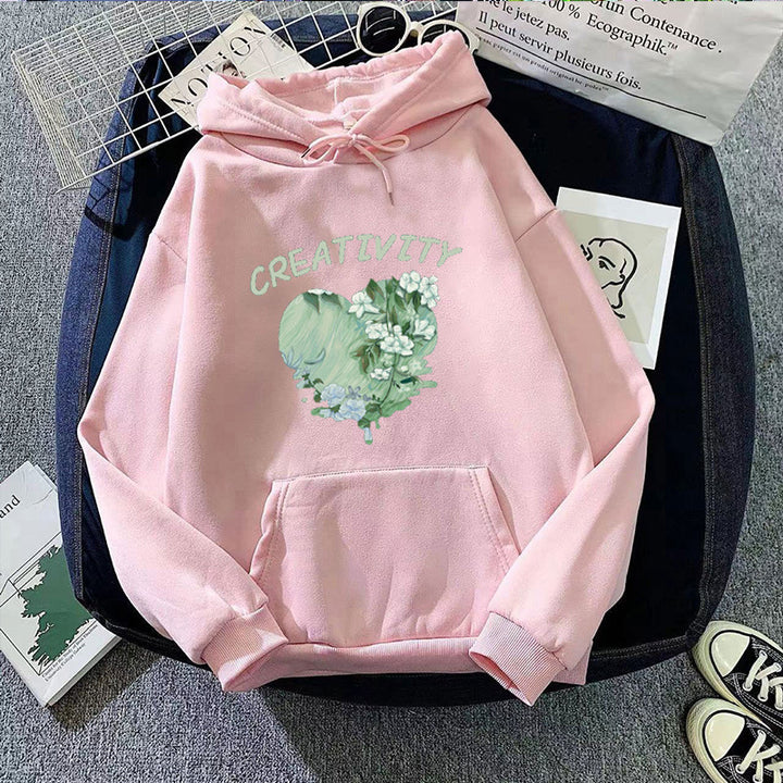 Women's hoodie with creative heart motif Lisslune