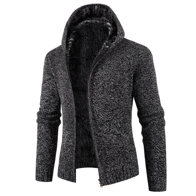Men's hooded cardigan with soft inner lining Lisslune