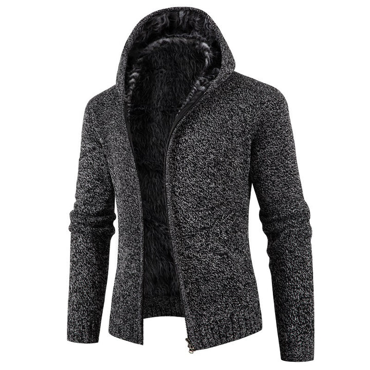 Men's hooded cardigan with soft inner lining Lisslune