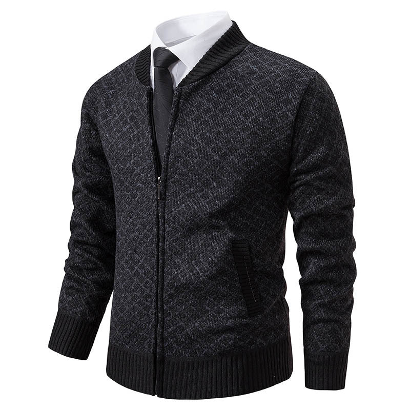 Men's fashionable knit blazer with fine textured pattern Lisslune