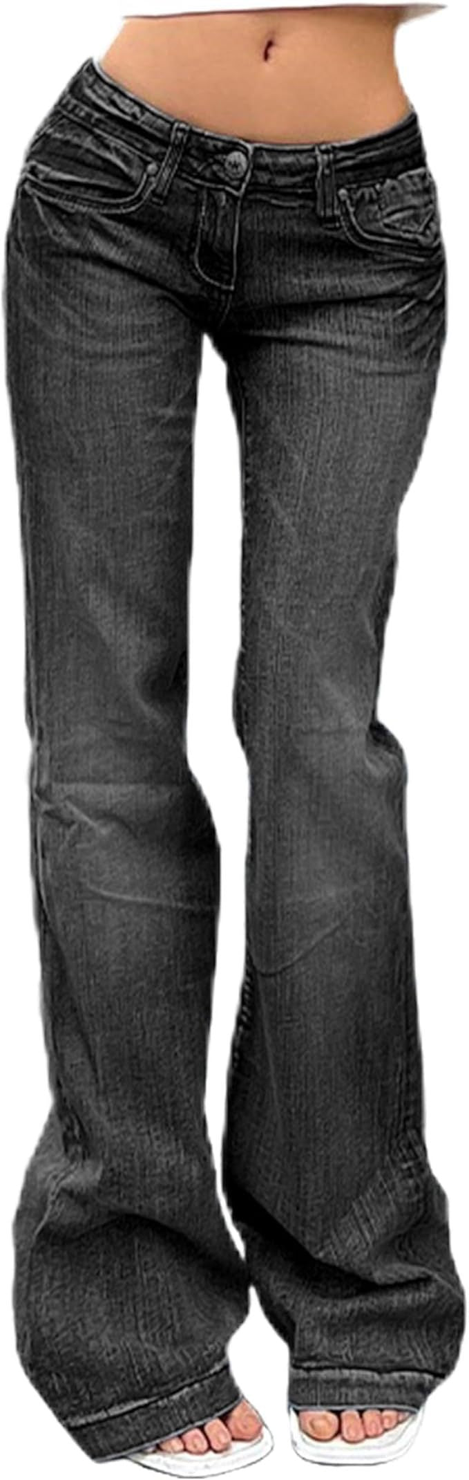 Women's Bootcut Jeans with Flexible Fit and High Waist Lisslune