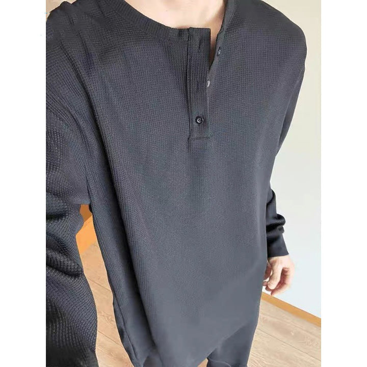 Men's long sleeve shirt with textured fabric Lisslune