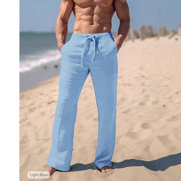 Men's Lightweight Beach Pants made of breathable linen fabric Lisslune