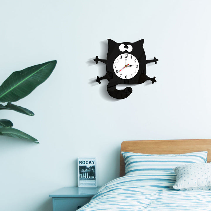 Lisslune | Silent Cat Wall Decoration Clock for Children's Room