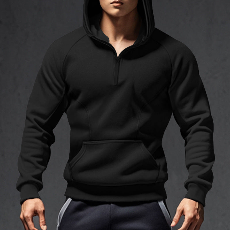 Men's hoodie with zipper and practical pockets Lisslune