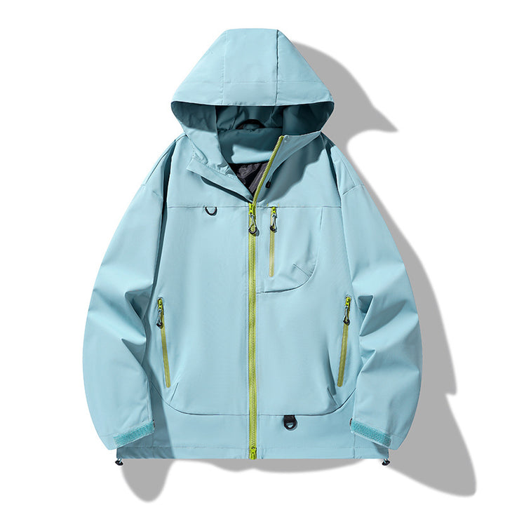 Men's technical outdoor jacket with waterproof fabric and adjustable hood system Lisslune