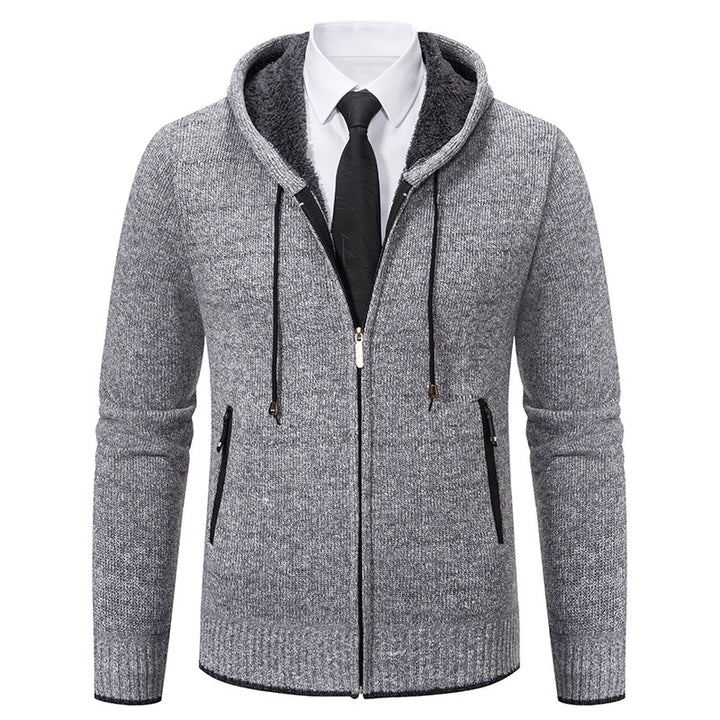Men's hooded jacket with soft fleece lining and elegant details Lisslune