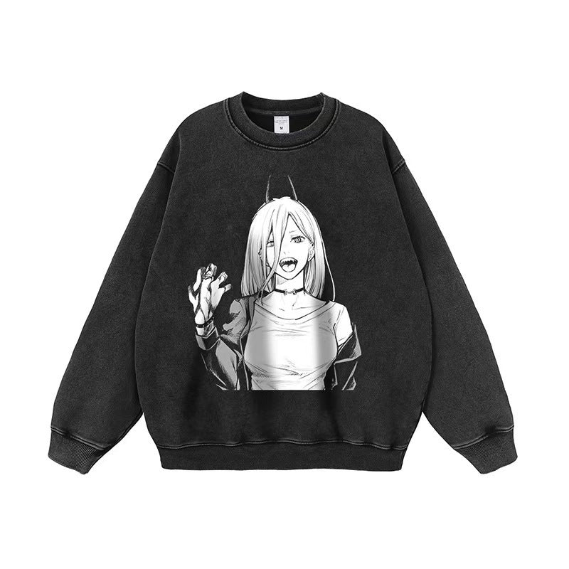 Ladies sweatshirt with creative anime motif and casual cut Lisslune