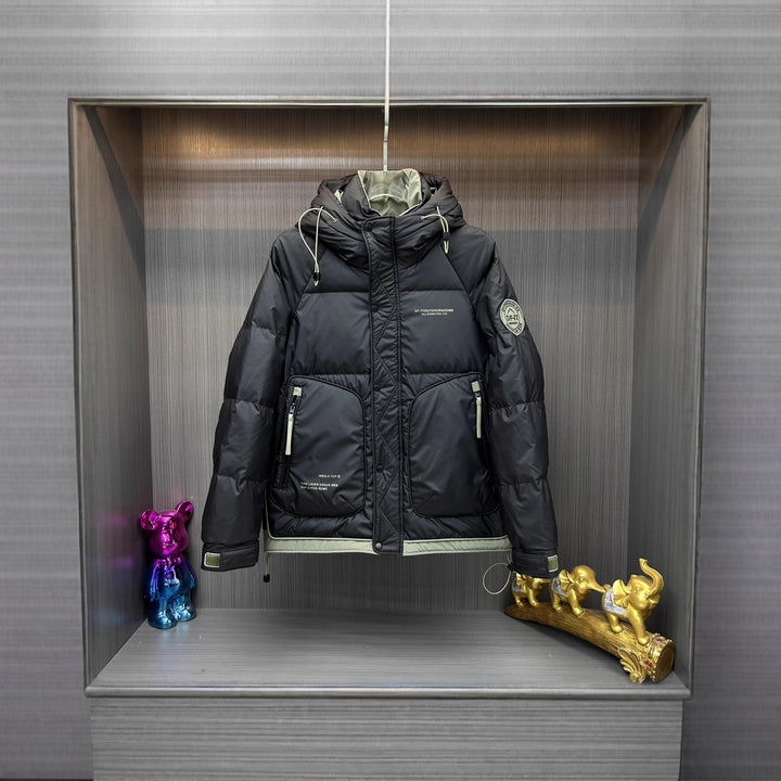 Men's Fashionable Quilted Outdoor Jacket with Insulating Hood Lisslune