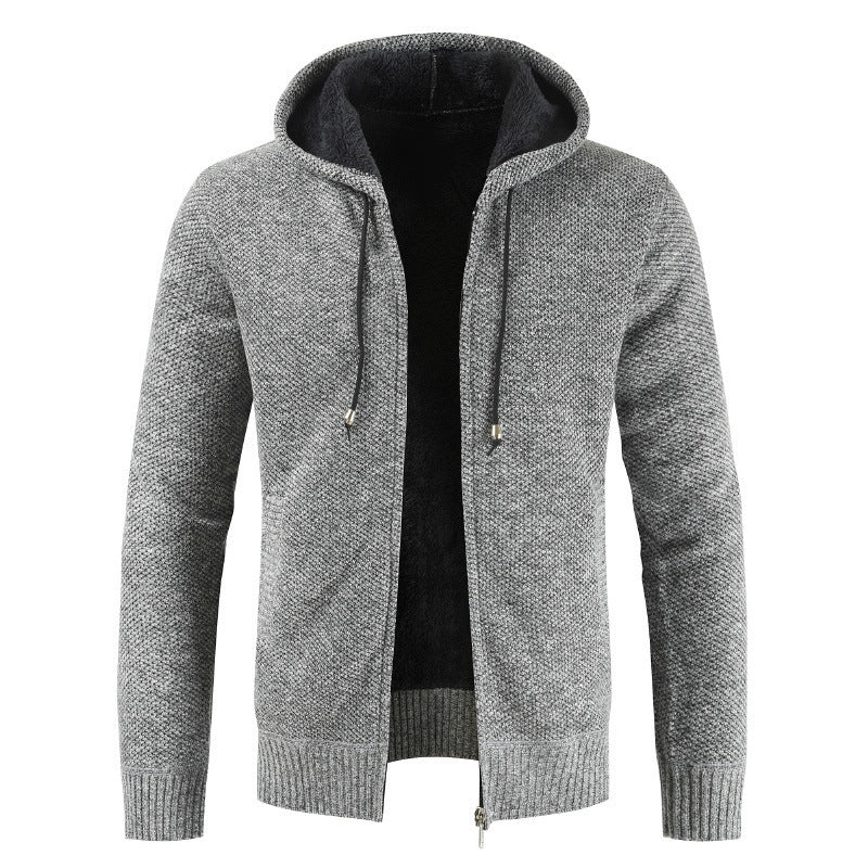 Men's Hoodie Jacket with Warming Fleece Lining Lisslune