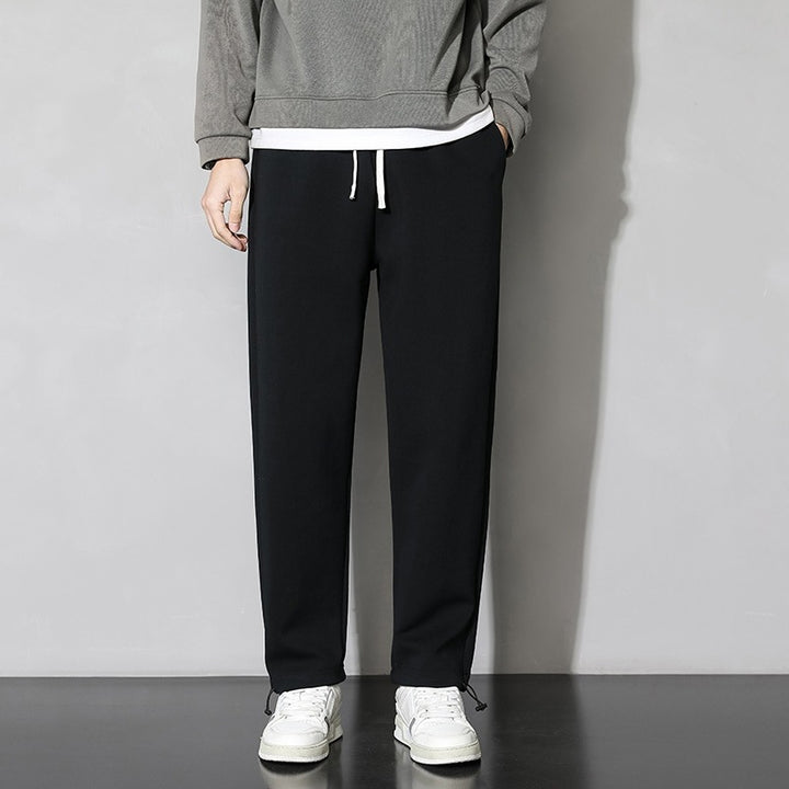 Men's casual jogging pants with elastic waistband and side zip pockets Lisslune