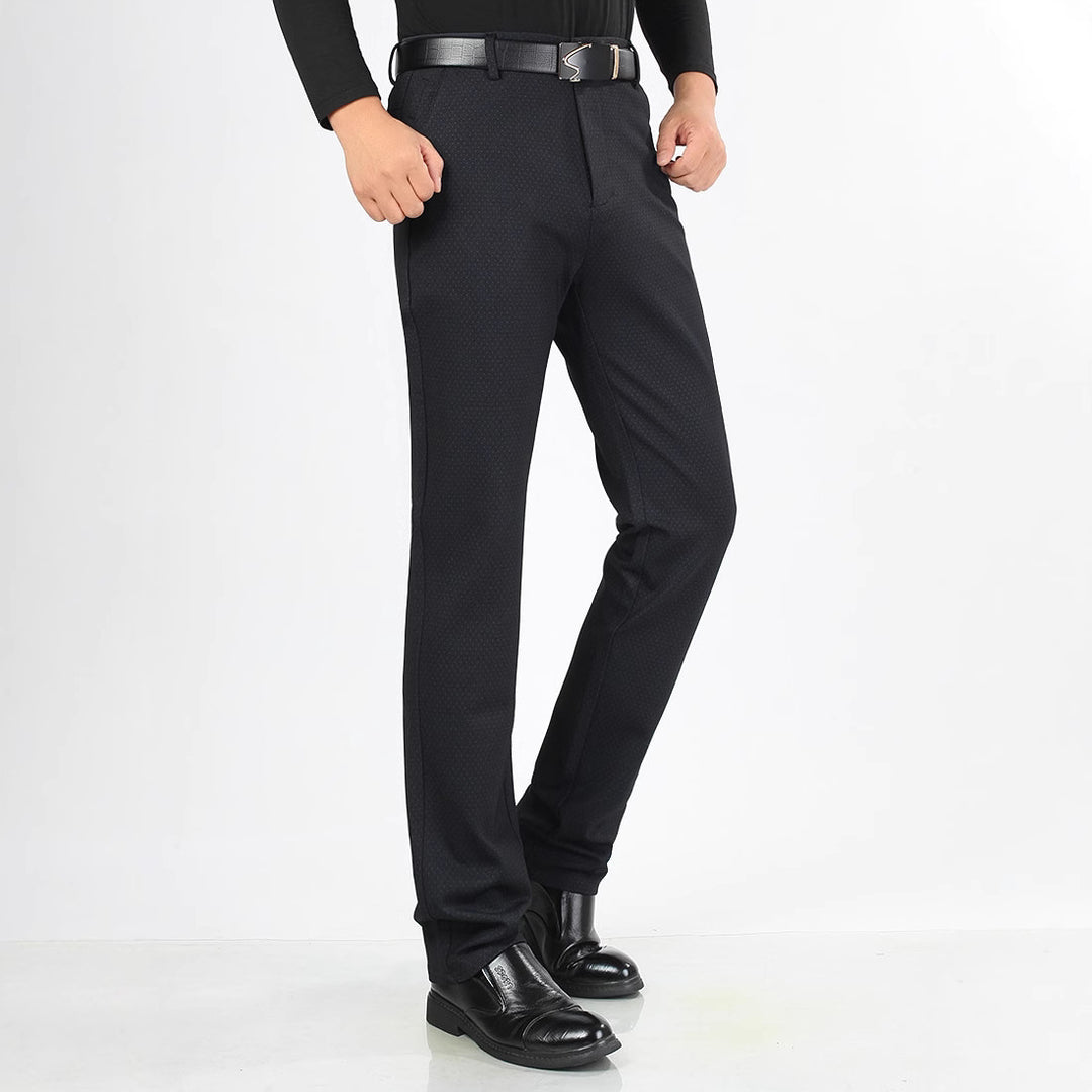 Men's modern suit trousers in slim fit cut with fine pattern Lisslune