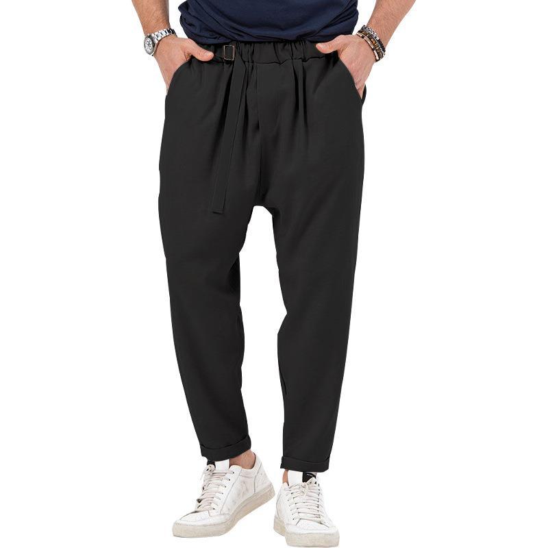 Men's stylish harem pants with elastic waistband and practical side pockets Lisslune