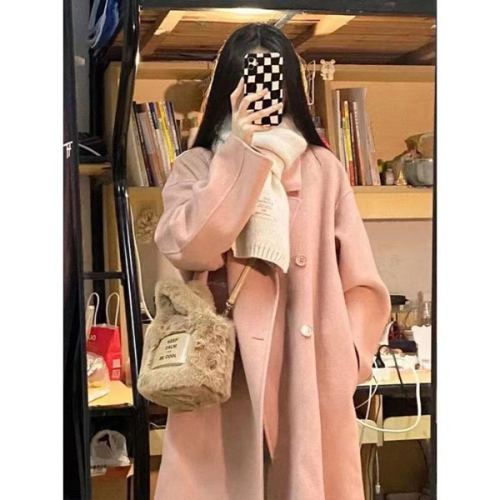 Women Elegant Double-Breasted Wool Coat Lisslune