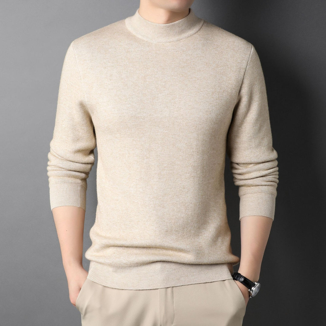 Men's fine-knit sweater with turtleneck and soft materials Lisslune
