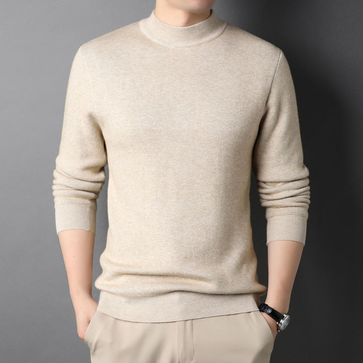 Men's fine-knit sweater with turtleneck and soft materials Lisslune